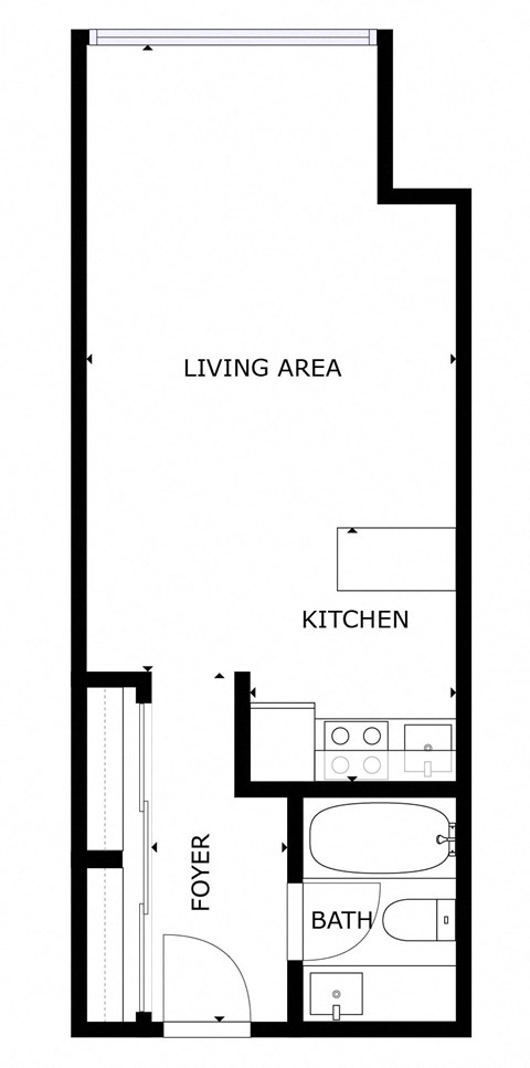 floor plan of 55 north luxury apartments to rent in the north end of boston